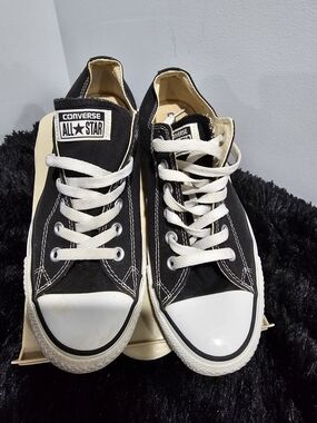 Converse Black & White Low-Top Canvas Sneakers